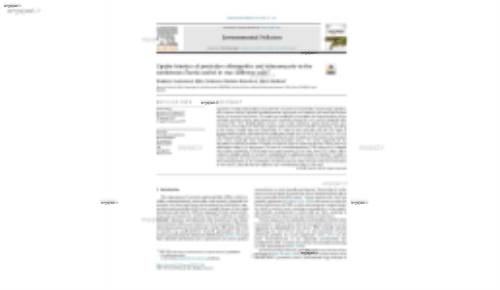 Uptake kinetics of pesticides chlorpyrifos and tebuconazole in the earthworm Eisenia andrei in two different soils*